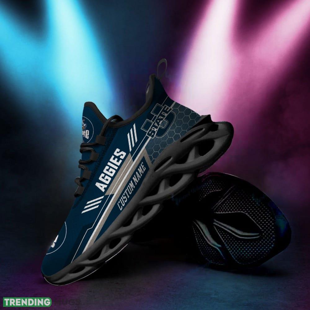 Utah State Aggies Logo Pattern Custom Name 3D Max Soul Sneaker Shoes Max Soul Utah State Aggies Logo Pattern Custom Name 3D Max Soul Sneaker Shoes Max Soul