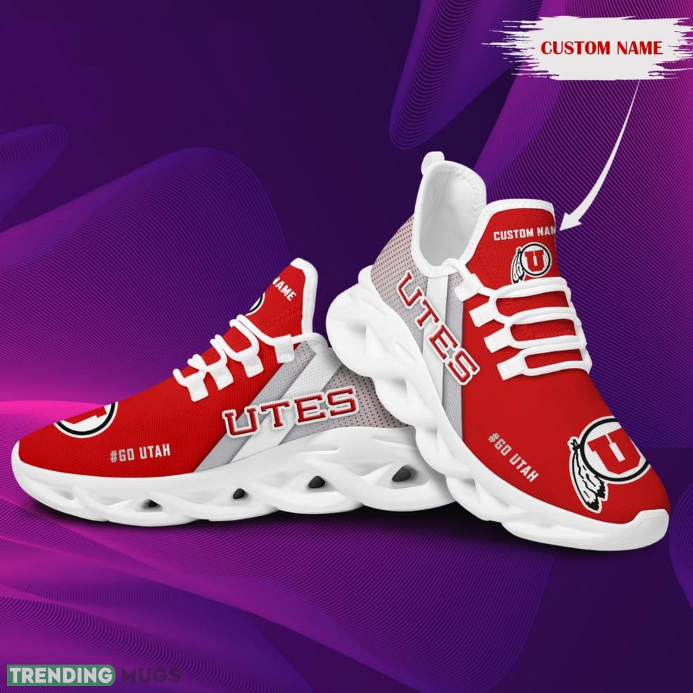 Utah Utes Logo Custom Name Pattern 3D Max Soul Sneaker Shoes Max Soul Utah Utes Logo Custom Name Pattern 3D Max Soul Sneaker Shoes Max Soul