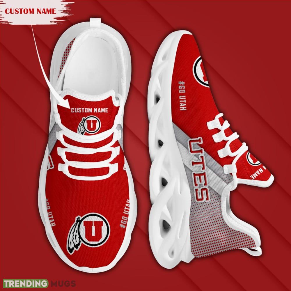 Utah Utes Logo Custom Name Pattern 3D Max Soul Sneaker Shoes Max Soul Utah Utes Logo Custom Name Pattern 3D Max Soul Sneaker Shoes Max Soul