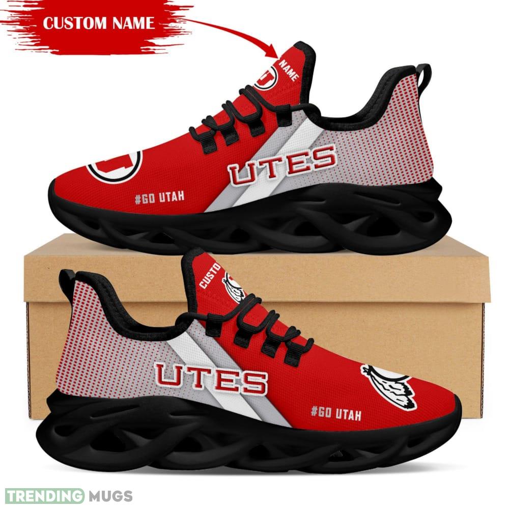 Utah Utes Logo Custom Name Pattern 3D Max Soul Sneaker Shoes Max Soul Utah Utes Logo Custom Name Pattern 3D Max Soul Sneaker Shoes Max Soul