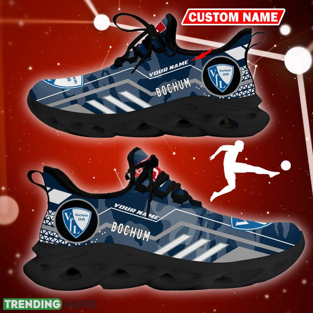VfL Bochum Logo Sport Sneakers Camo Navy Max Soul Shoes Custom Name Max Soul VfL Bochum Logo Sport Sneakers Camo Navy Max Soul Shoes Custom Name Max Soul