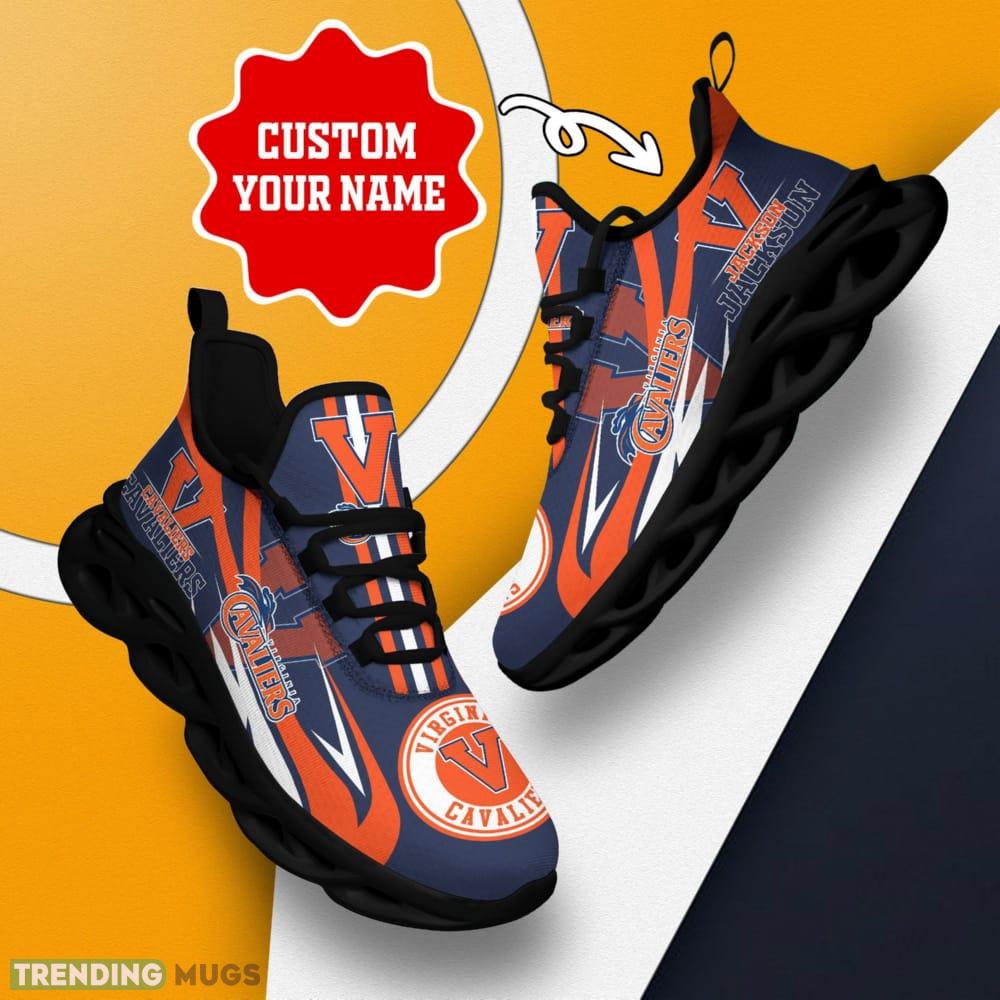 Virginia Cavaliers Logo Line Pattern Custom Name 3D Max Soul Sneaker Shoes Max Soul Virginia Cavaliers Logo Line Pattern Custom Name 3D Max Soul Sneaker Shoes Max Soul