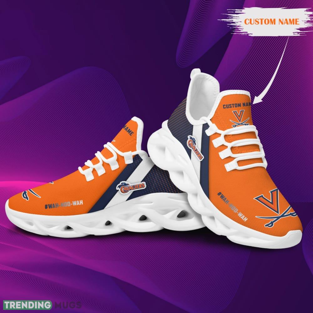 Virginia Cavaliers Logo Pattern Custom Name 3D Max Soul Sneaker Shoes Max Soul Virginia Cavaliers Logo Pattern Custom Name 3D Max Soul Sneaker Shoes Max Soul