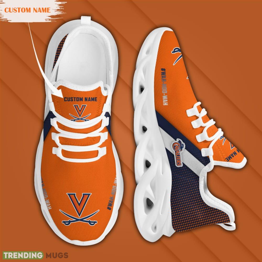 Virginia Cavaliers Logo Pattern Custom Name 3D Max Soul Sneaker Shoes Max Soul Virginia Cavaliers Logo Pattern Custom Name 3D Max Soul Sneaker Shoes Max Soul