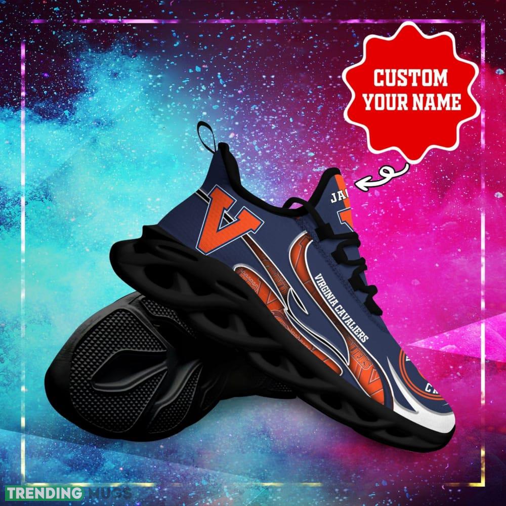 Virginia Cavaliers Logo Unique Pattern Custom Name 3D Max Soul Sneaker Shoes Max Soul Virginia Cavaliers Logo Unique Pattern Custom Name 3D Max Soul Sneaker Shoes Max Soul