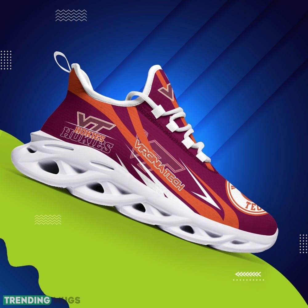 Virginia Tech Hokies Logo Line Pattern Custom Name 3D Max Soul Sneaker Shoes Max Soul Virginia Tech Hokies Logo Line Pattern Custom Name 3D Max Soul Sneaker Shoes Max Soul