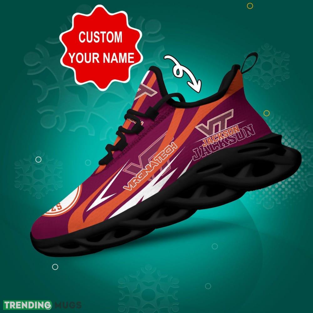 Virginia Tech Hokies Logo Line Pattern Custom Name 3D Max Soul Sneaker Shoes - Virginia Tech Hokies Logo Line Pattern Custom Name 3D Max Soul Sneaker Shoes_1 Virginia Tech Hokies Logo Line Pattern Custom Name 3D Max Soul Sneaker Shoes - Virginia Tech Hokies Logo Line Pattern Custom Name 3D Max Soul Sneaker Shoes_1
