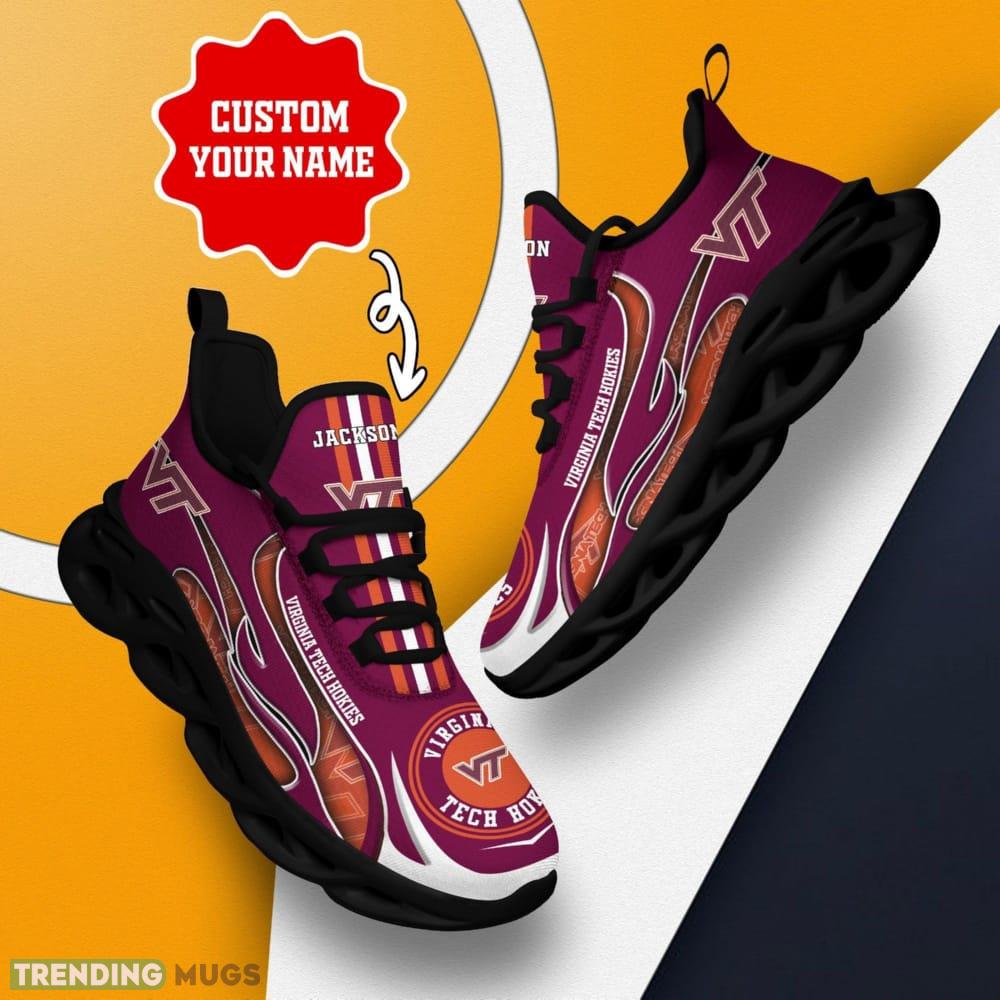 Virginia Tech Hokies Logo Unique Pattern Custom Name 3D Max Soul Sneaker Shoes ZAV Max Soul Virginia Tech Hokies Logo Unique Pattern Custom Name 3D Max Soul Sneaker Shoes ZAV Max Soul