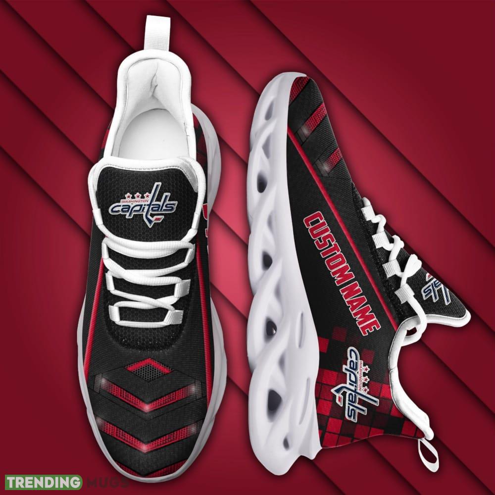 Washington Capitals Logo Custom Name Pattern 3D Max Soul Sneaker Shoes Max Soul Washington Capitals Logo Custom Name Pattern 3D Max Soul Sneaker Shoes Max Soul