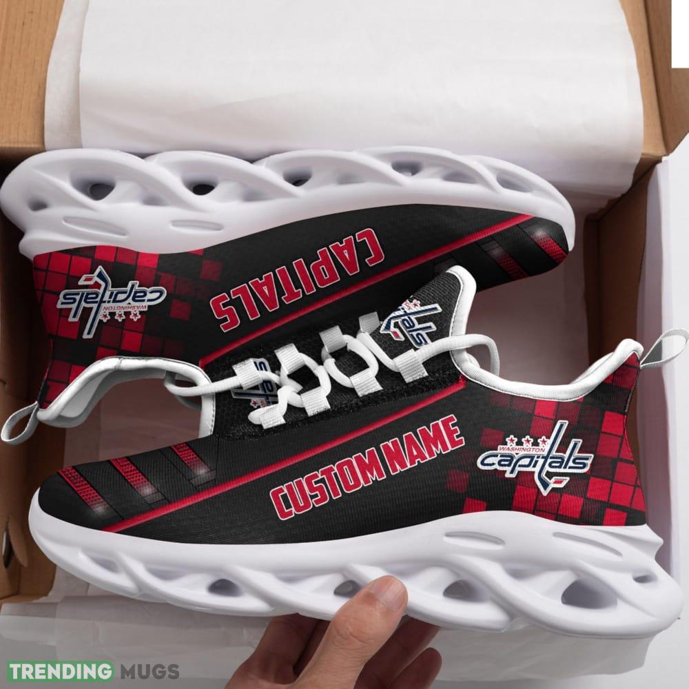 Washington Capitals Logo Pattern Custom Name 3D Max Soul Sneaker Shoes Max Soul Washington Capitals Logo Pattern Custom Name 3D Max Soul Sneaker Shoes Max Soul