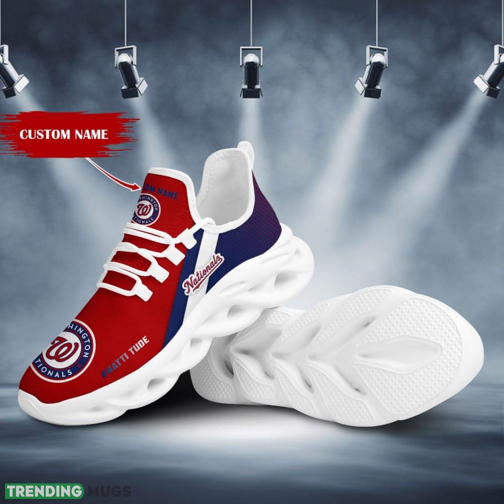 Washington Nationals Logo Pattern Custom Name 3D Max Soul Sneaker Shoes - Washington Nationals Logo Pattern Custom Name 3D Max Soul Sneaker Shoes_1 Washington Nationals Logo Pattern Custom Name 3D Max Soul Sneaker Shoes - Washington Nationals Logo Pattern Custom Name 3D Max Soul Sneaker Shoes_1