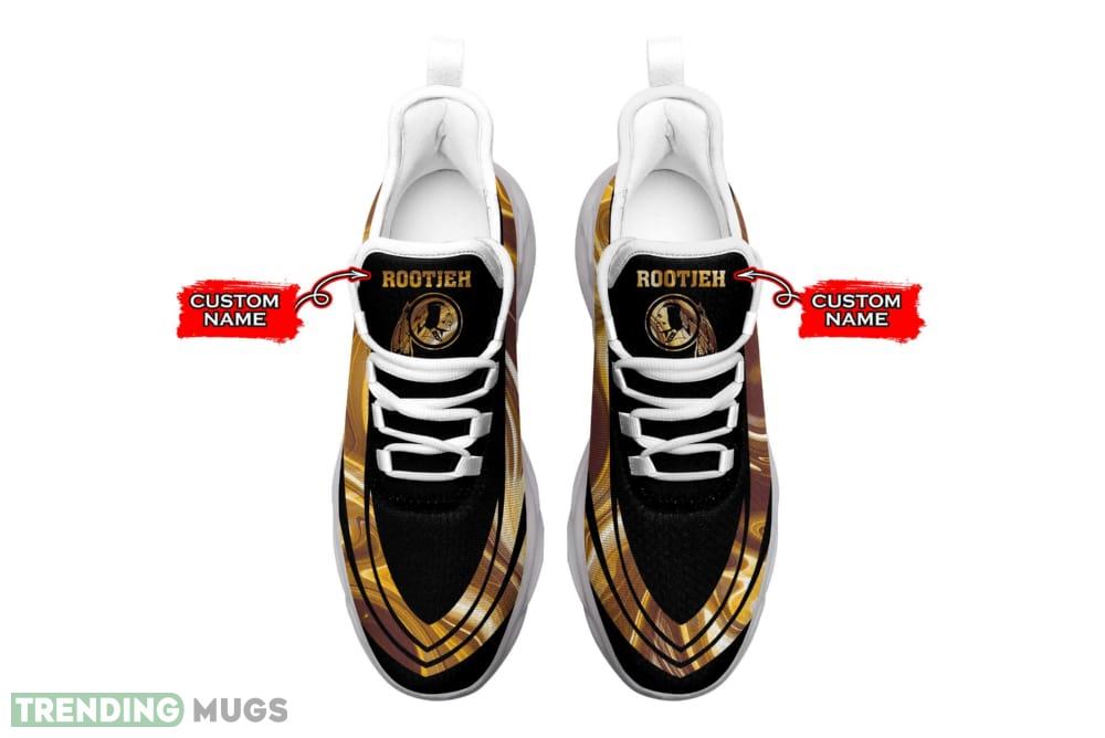 Washington Redskins Logo Color Stripe Pattern Custom Name 3D Max Soul Sneaker Shoes Max Soul Washington Redskins Logo Color Stripe Pattern Custom Name 3D Max Soul Sneaker Shoes Max Soul