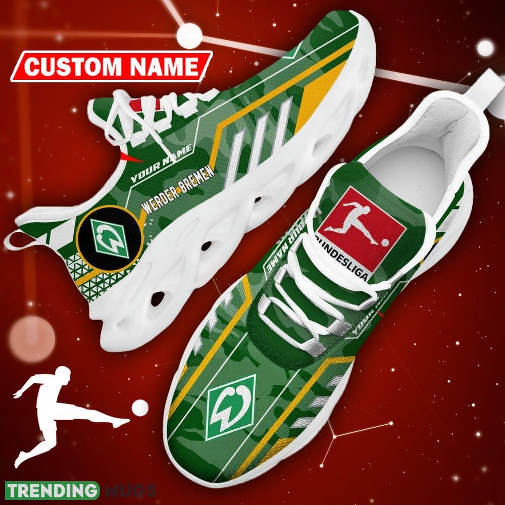 Werder Bremen Logo Sport Sneakers Camo Green Max Soul Shoes Custom Name - Werder Bremen Logo Camo Chunky Sneakers Triangle Pattern Max Soul Shoes Photo 16 Werder Bremen Logo Sport Sneakers Camo Green Max Soul Shoes Custom Name - Werder Bremen Logo Camo Chunky Sneakers Triangle Pattern Max Soul Shoes Photo 16
