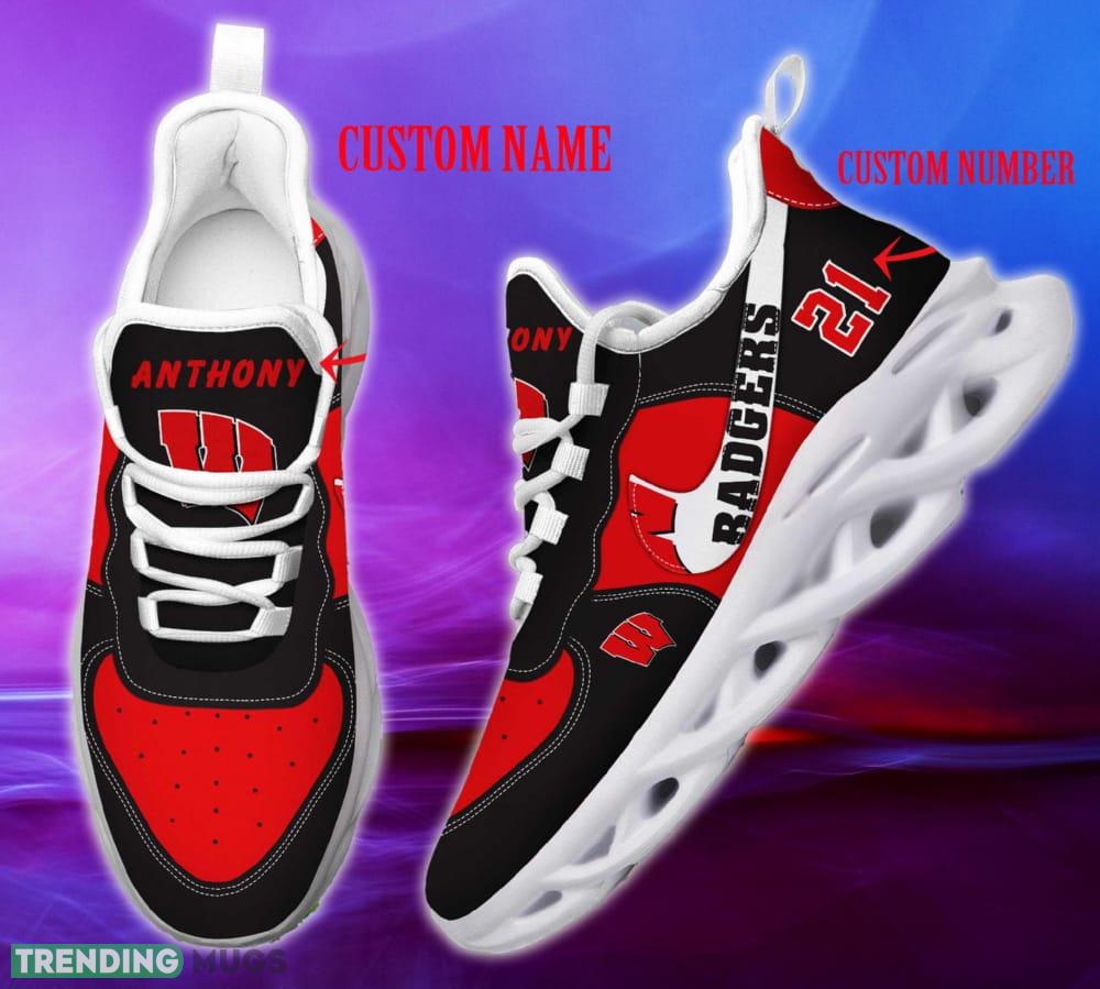 Wisconsin Badgers NFL Clunky Shoes Custom Number And Name Max Soul Sneakers - Wisconsin Badgers NFL Clunky Shoes _1 Wisconsin Badgers NFL Clunky Shoes Custom Number And Name Max Soul Sneakers - Wisconsin Badgers NFL Clunky Shoes _1