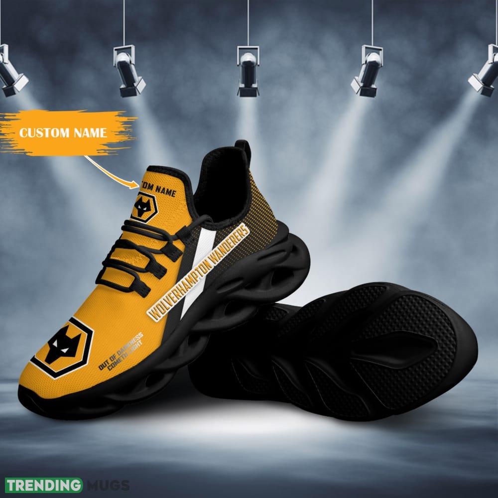 Wolverhampton Wanderers Logo Pattern Custom Name 3D Max Soul Sneaker Shoes Max Soul Wolverhampton Wanderers Logo Pattern Custom Name 3D Max Soul Sneaker Shoes Max Soul
