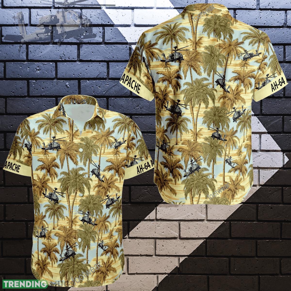 AH-64 Apache Palm Tree Islands Hawaiian Shirt AOP Aircaft Limited Edition - AH-64 Apache Palm Tree Islands Hawaiian Shirt AOP Aircaft Limited Edition AH-64 Apache Palm Tree Islands Hawaiian Shirt AOP Aircaft Limited Edition - AH-64 Apache Palm Tree Islands Hawaiian Shirt AOP Aircaft Limited Edition