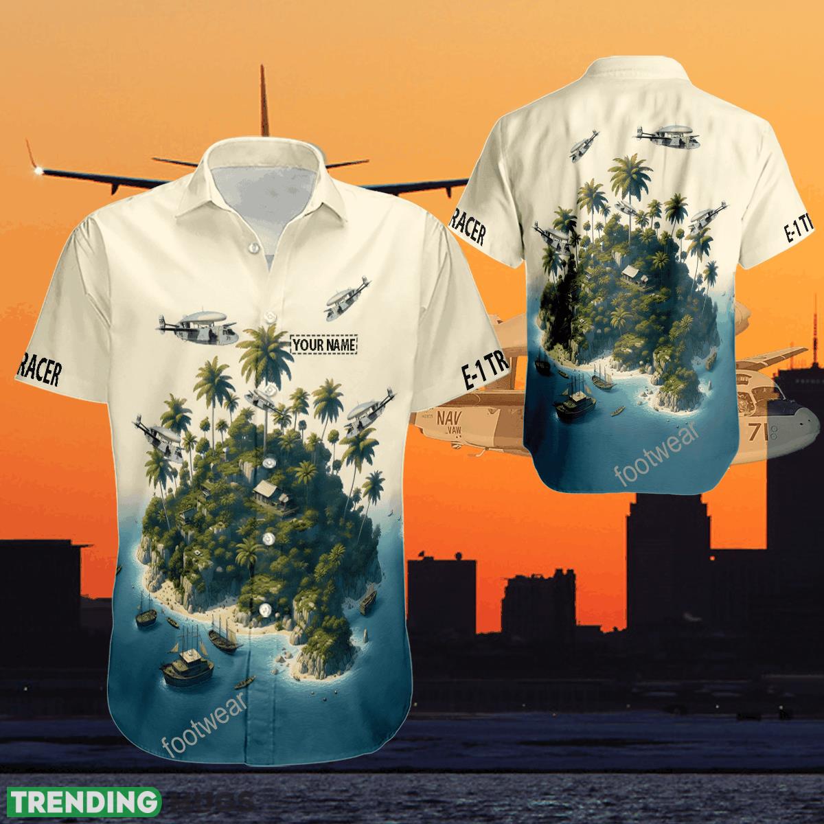 Aircraft Island E-1 Tracer Hawaiian Shirt Hot Trending For Summer Custom Name Gift - Aircraft Island E-1 Tracer Hawaiian Shirt Hot Trending For Summer Custom Name Gift