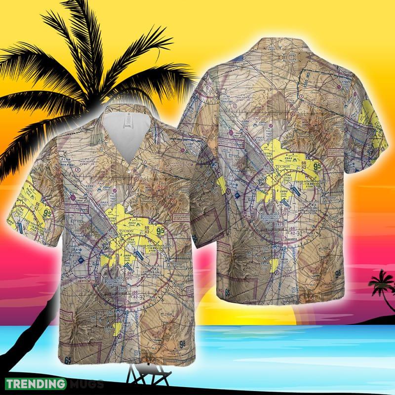 Arizona Tucson area aviation sectional Hawaiian Shirt - Arizona Tucson area aviation sectional Hawaiian Shirt Arizona Tucson area aviation sectional Hawaiian Shirt - Arizona Tucson area aviation sectional Hawaiian Shirt