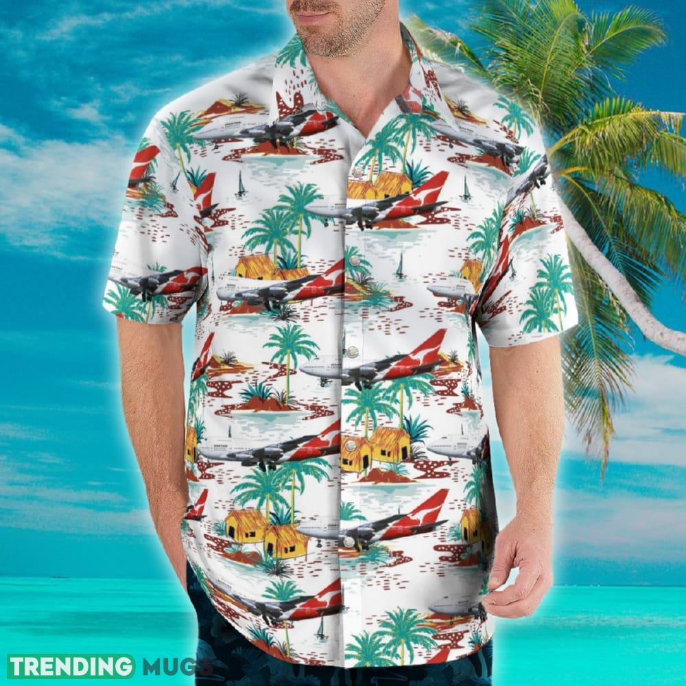 Australia Qantas Boeing 747SP 38 Hawaiian Shirt Palm Gift Beach Hawaiian Shirt Australia Qantas Boeing 747SP 38 Hawaiian Shirt Palm Gift Beach Hawaiian Shirt