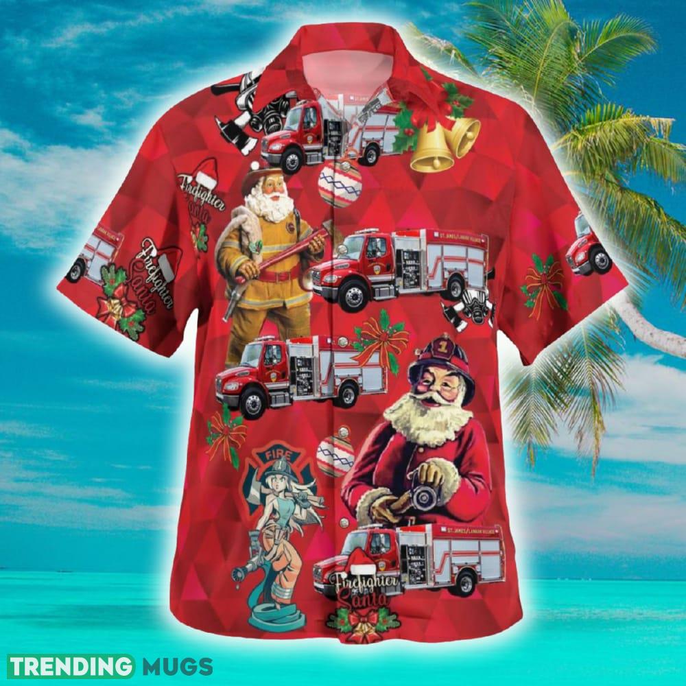 Carrabelle Florida St. James-Lanark Volunteer Fire Department Christmas Hawaiian Shirt - Carrabelle Florida St. James-Lanark Volunteer Fire Department Christmas Hawaiian Shirt_2 Carrabelle Florida St. James-Lanark Volunteer Fire Department Christmas Hawaiian Shirt - Carrabelle Florida St. James-Lanark Volunteer Fire Department Christmas Hawaiian Shirt_2