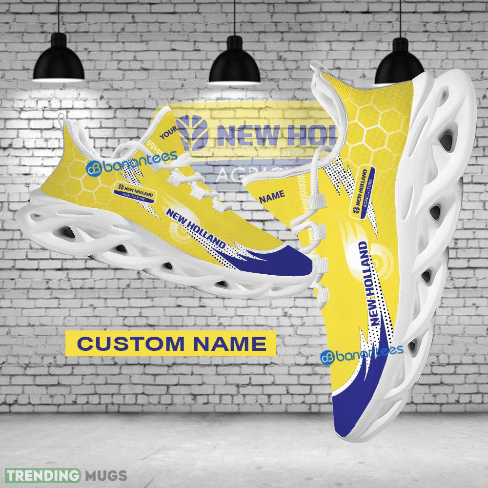 Chunky Sneaker Streetstyle Custom Name Truck Farmer New Holland Logo Hexagonal Max Soul Shoes - Custom Name Truck Farmer New Holland Logo Hexagonal Pattern Max Soul Shoes Photo 1