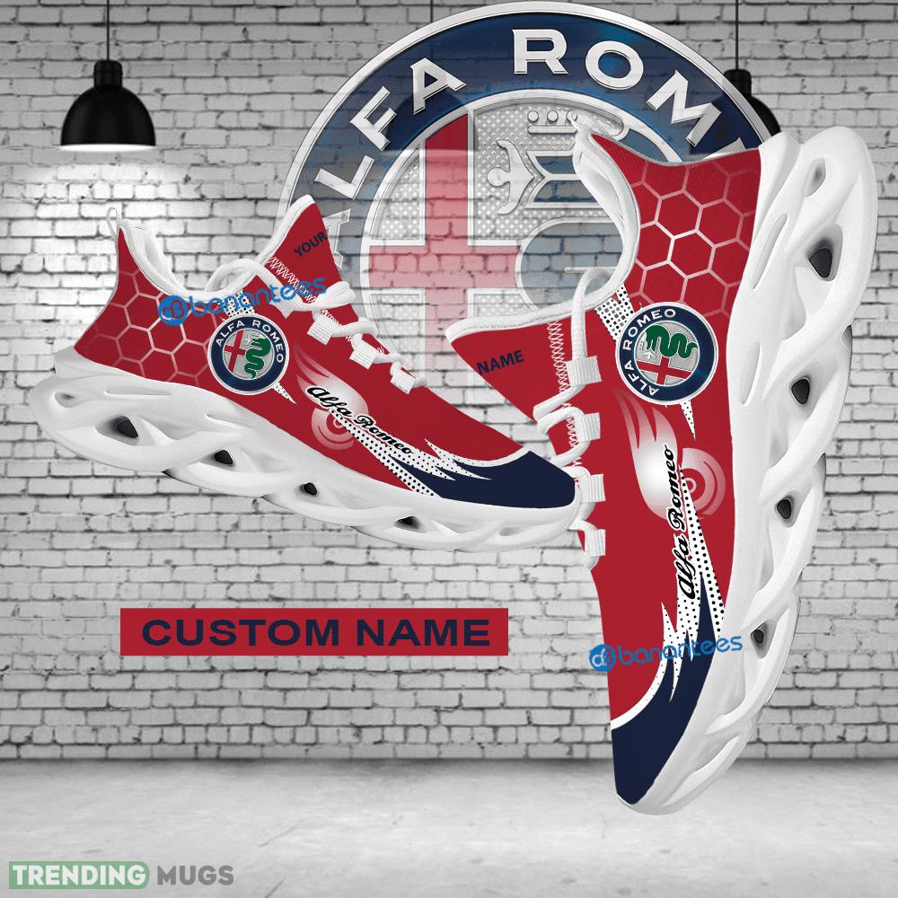 Chunky Sneaker Trend Custom Name Car Racing Alfa Romeo Logo Hexagonal Max Soul Shoes - Custom Name Car Racing Alfa Romeo Logo Hexagonal Pattern Max Soul Shoes Photo 1