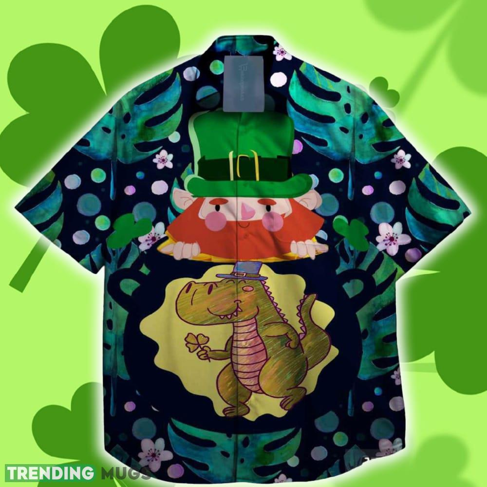 Crocodile with Shamrock Hat St. Patrick day Hawaiian Shirt Coconut - Crocodile with Shamrock Hat St. Patrick day Hawaiian Shirt Coconut