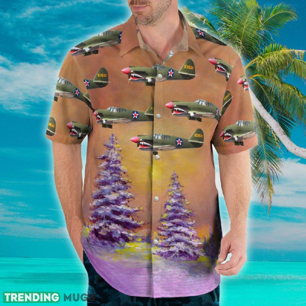 Curtiss P 40 Warhawk Christmas Hawaiian Shirt Hawaiian Shirt Curtiss P 40 Warhawk Christmas Hawaiian Shirt Hawaiian Shirt