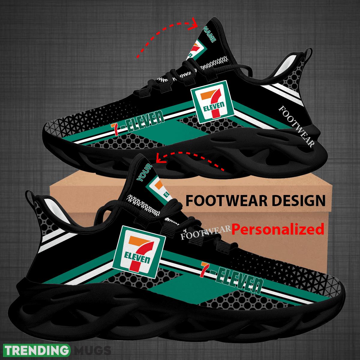 Custom Name 7 Eleven Logo Max Soul Shoes For Big Fans Runing Sneakers Gift Max Soul Custom Name 7 Eleven Logo Max Soul Shoes For Big Fans Runing Sneakers Gift Max Soul