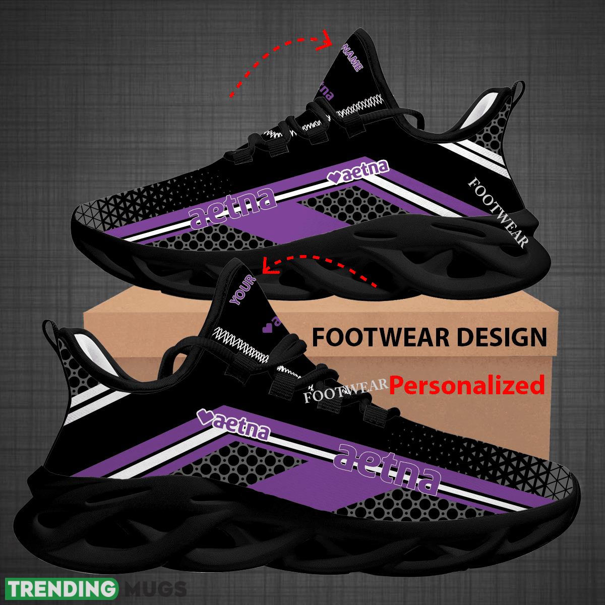 Custom Name Aetna Logo Max Soul Shoes For Big Fans Runing Sneakers Gift Max Soul Custom Name Aetna Logo Max Soul Shoes For Big Fans Runing Sneakers Gift Max Soul
