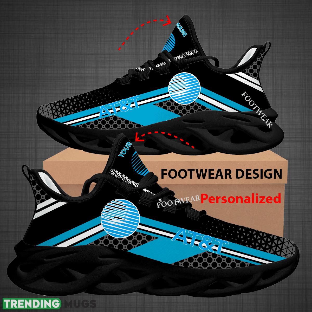 Custom Name At&t Logo Max Soul Shoes For Big Fans Runing Sneakers Gift Max Soul Custom Name At&t Logo Max Soul Shoes For Big Fans Runing Sneakers Gift Max Soul