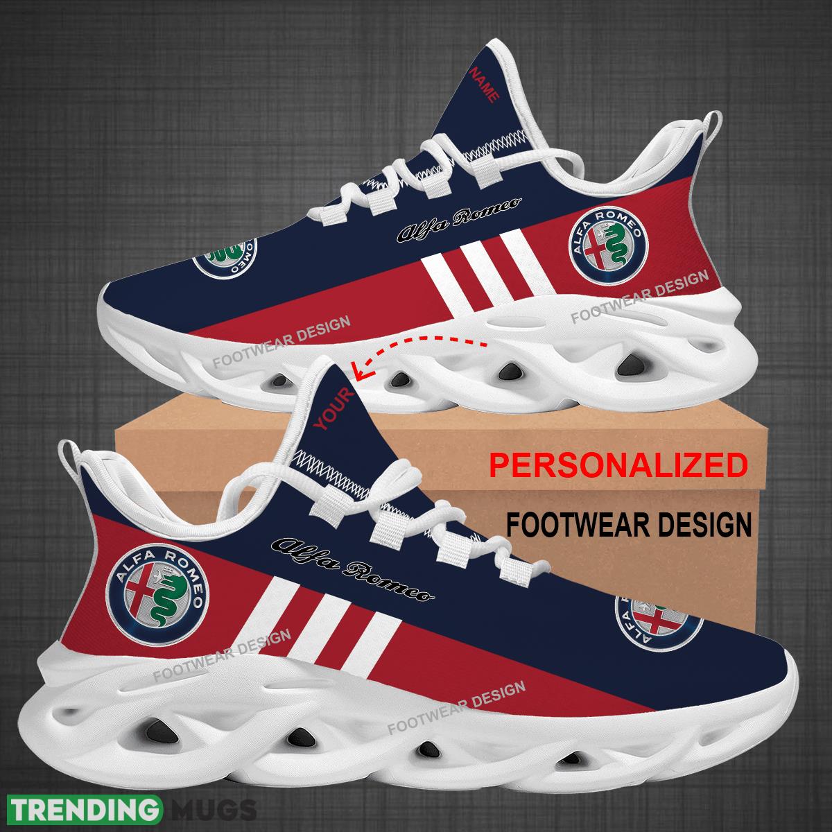 Custom Name Car Racing Alfa Romeo Logo New Style Max Soul Shoes For Big Fans Runing Sneakers Gift Max Soul Custom Name Car Racing Alfa Romeo Logo New Style Max Soul Shoes For Big Fans Runing Sneakers Gift Max Soul