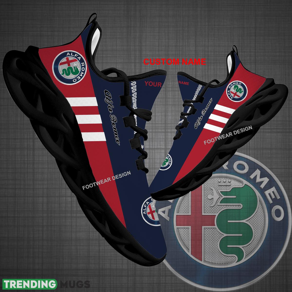 Custom Name Car Racing Alfa Romeo Logo New Style Max Soul Shoes For Big Fans Runing Sneakers Gift - Car Racing Alfa Romeo Logo New Style Chunky Shoes Photo 1 Custom Name Car Racing Alfa Romeo Logo New Style Max Soul Shoes For Big Fans Runing Sneakers Gift - Car Racing Alfa Romeo Logo New Style Chunky Shoes Photo 1