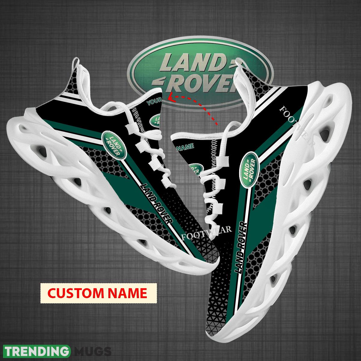 Custom Name Car Racing Land Rover Logo New Design Max Soul Shoes For Big Fans Runing Sneakers Gift - Car Racing Land Rover Logo New Design Chunky Shoes Custom Name Photo 1