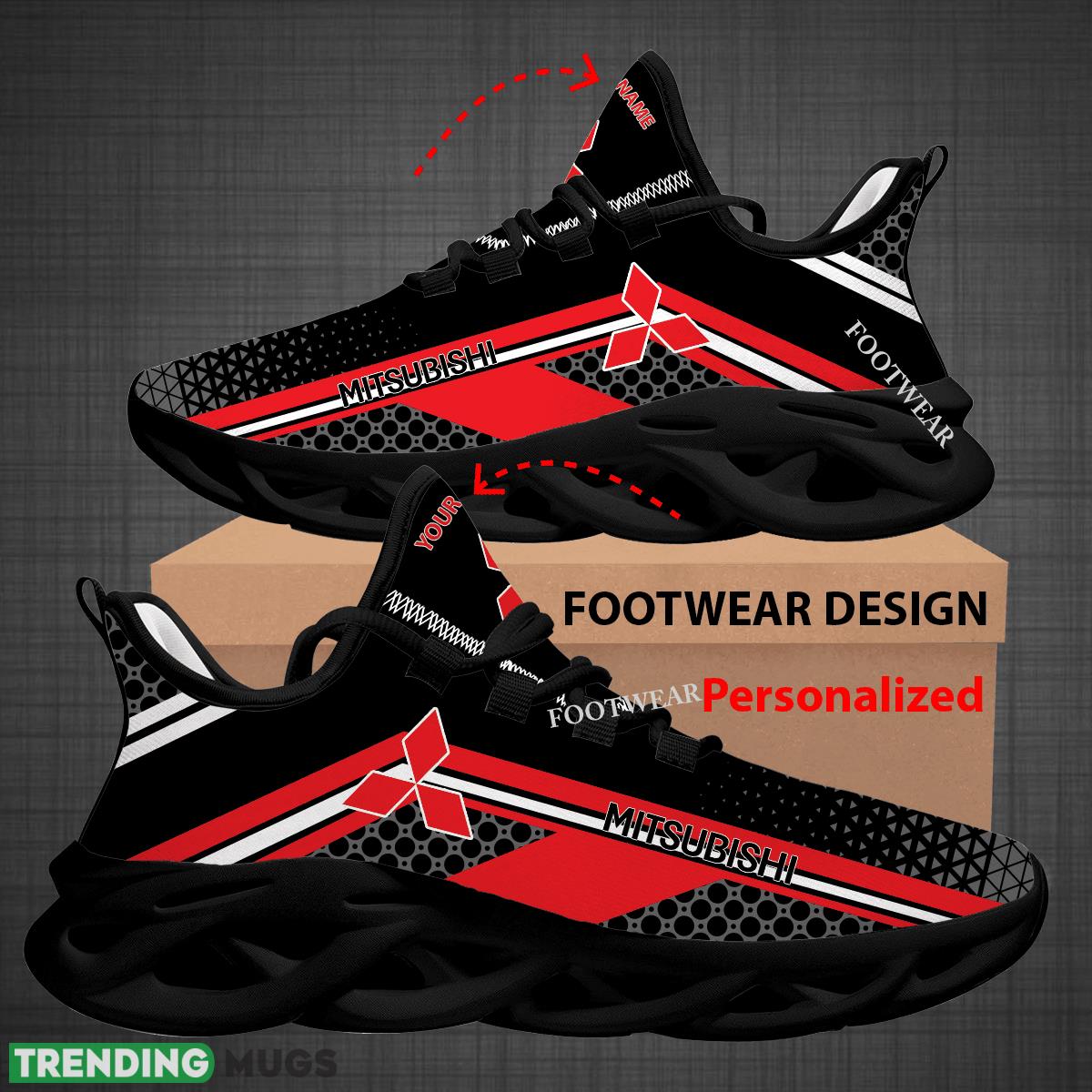 Custom Name Car Racing Mitsubishi Logo New Design Max Soul Shoes For Big Fans Runing Sneakers Gift Max Soul Custom Name Car Racing Mitsubishi Logo New Design Max Soul Shoes For Big Fans Runing Sneakers Gift Max Soul