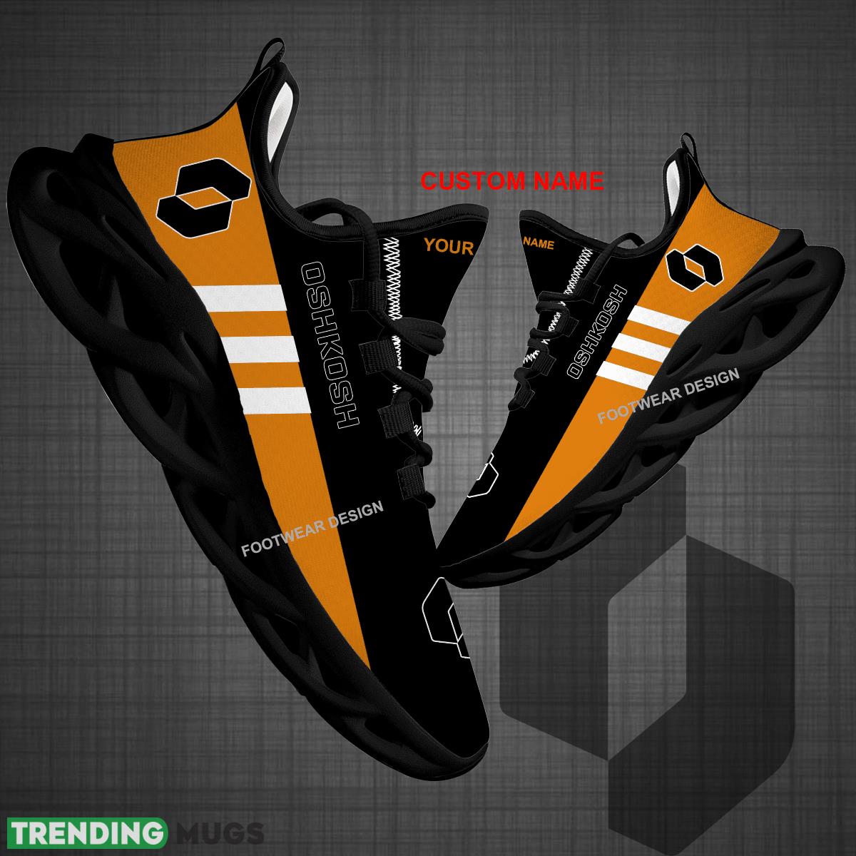 Custom Name Car Racing Oshkosh Logo New Style Max Soul Shoes For Big Fans Runing Sneakers Gift - Car Racing Oshkosh Logo New Style Chunky Shoes Photo 1