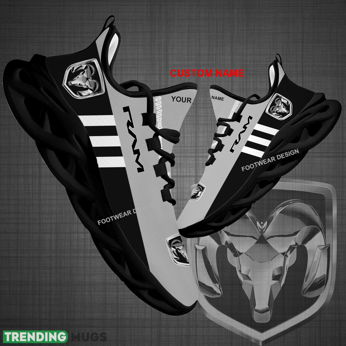 Custom Name Car Racing RAM Pickup Truck Logo New Style Max Soul Shoes For Big Fans Runing Sneakers Gift - Car Racing RAM Pickup Truck Logo New Style Chunky Shoes Photo 1 Custom Name Car Racing RAM Pickup Truck Logo New Style Max Soul Shoes For Big Fans Runing Sneakers Gift - Car Racing RAM Pickup Truck Logo New Style Chunky Shoes Photo 1