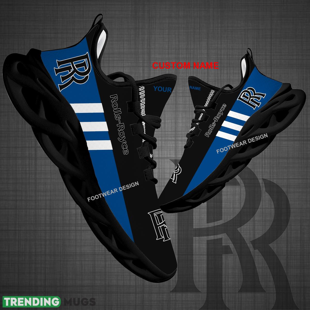 Custom Name Car Racing Rolls Royce Logo New Style Max Soul Shoes For Big Fans Runing Sneakers Gift - Car Racing Rolls Royce Logo New Style Chunky Shoes Photo 1