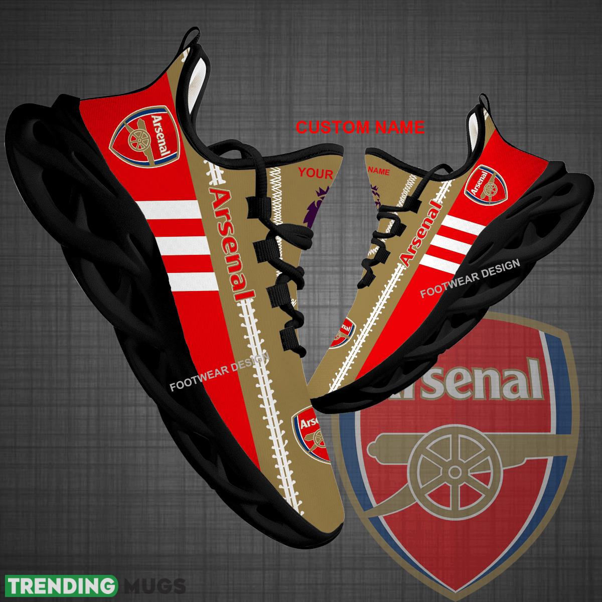 Custom Name EPL Arsenal Logo New Max Soul Shoes For Big Fans Runing Sneakers Gift - EPL Arsenal Logo New Chunky Shoes Photo 1 Custom Name EPL Arsenal Logo New Max Soul Shoes For Big Fans Runing Sneakers Gift - EPL Arsenal Logo New Chunky Shoes Photo 1
