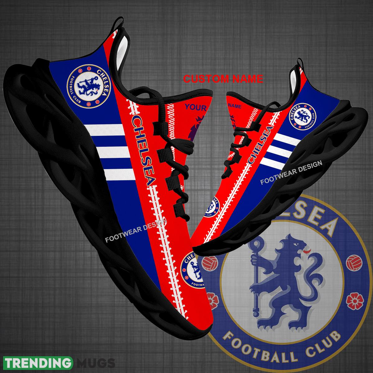 Custom Name EPL Chelsea Logo New Max Soul Shoes For Big Fans Runing Sneakers Gift - EPL Chelsea Logo New Chunky Shoes Photo 1 Custom Name EPL Chelsea Logo New Max Soul Shoes For Big Fans Runing Sneakers Gift - EPL Chelsea Logo New Chunky Shoes Photo 1
