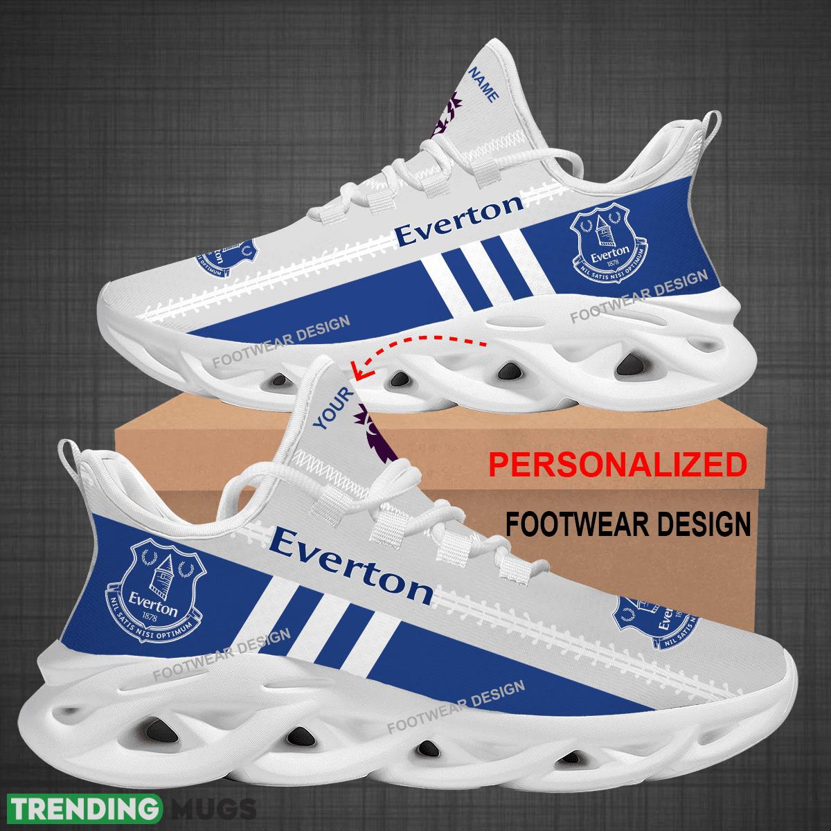 Custom Name EPL Everton Logo New Max Soul Shoes For Big Fans Runing Sneakers Gift Max Soul Custom Name EPL Everton Logo New Max Soul Shoes For Big Fans Runing Sneakers Gift Max Soul