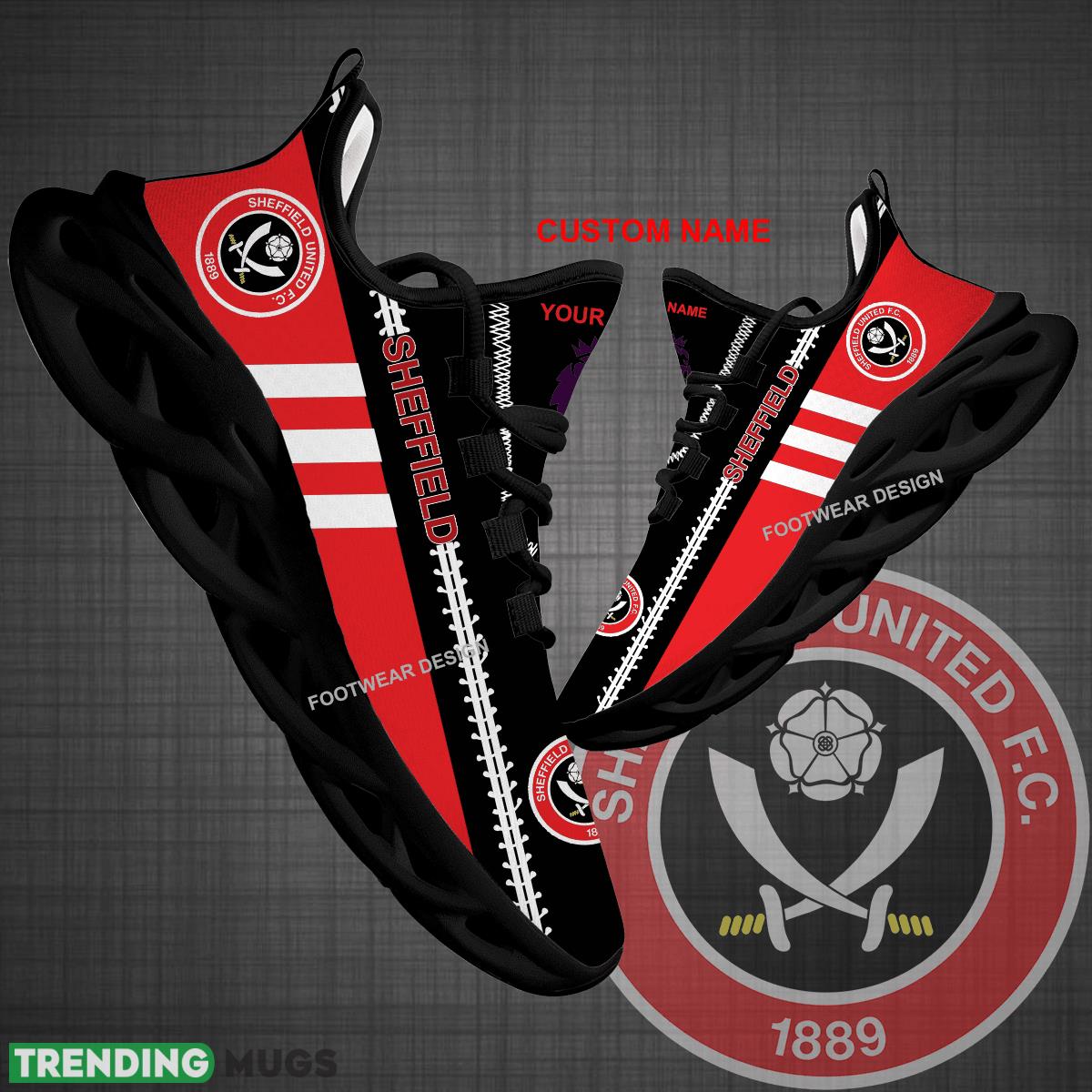 Custom Name EPL Sheffield United Logo New Max Soul Shoes For Big Fans Runing Sneakers Gift - EPL Sheffield United Logo New Chunky Shoes Photo 1 Custom Name EPL Sheffield United Logo New Max Soul Shoes For Big Fans Runing Sneakers Gift - EPL Sheffield United Logo New Chunky Shoes Photo 1