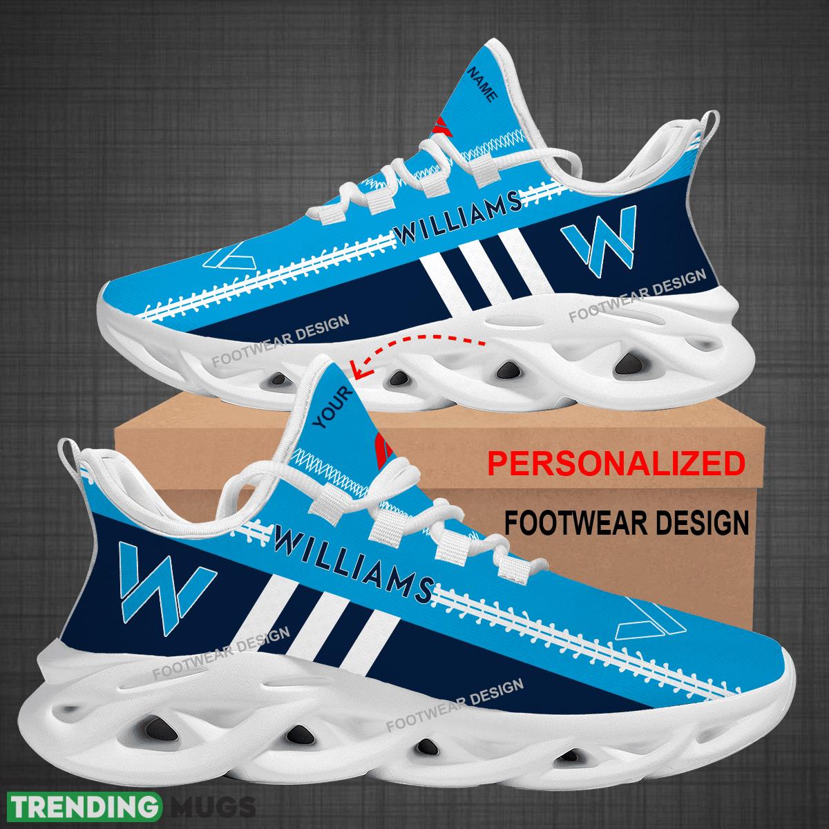 Custom Name F1 Racing Williams Racing Logo New Max Soul Shoes For Big Fans Runing Sneakers Gift Max Soul Custom Name F1 Racing Williams Racing Logo New Max Soul Shoes For Big Fans Runing Sneakers Gift Max Soul