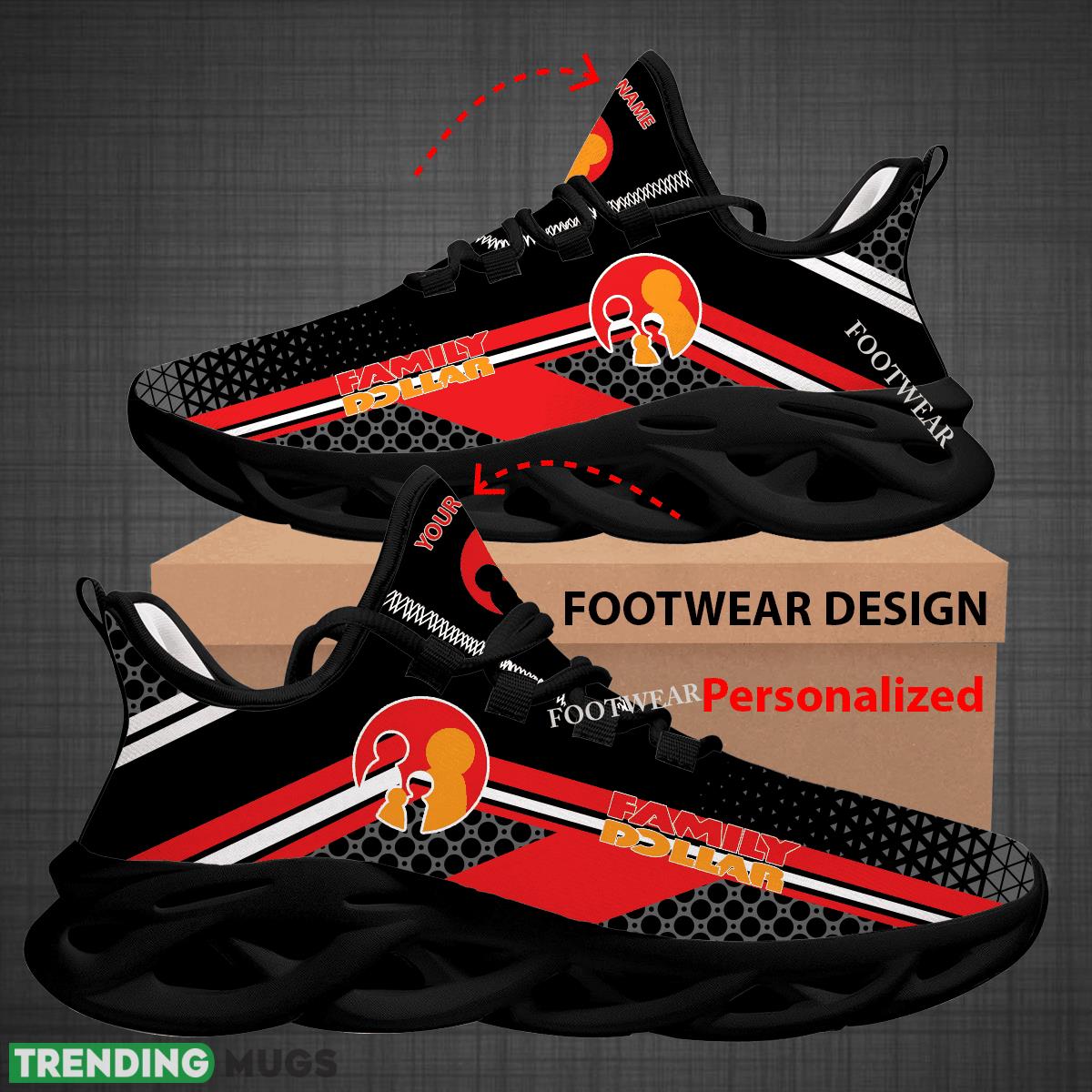 Custom Name Family Dollar Logo Max Soul Shoes For Big Fans Runing Sneakers Gift Max Soul Custom Name Family Dollar Logo Max Soul Shoes For Big Fans Runing Sneakers Gift Max Soul