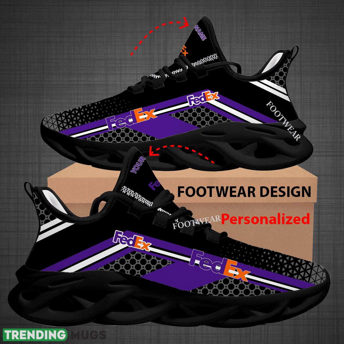 Custom Name Fedex Logo Max Soul Shoes For Big Fans Runing Sneakers Gift Max Soul Custom Name Fedex Logo Max Soul Shoes For Big Fans Runing Sneakers Gift Max Soul