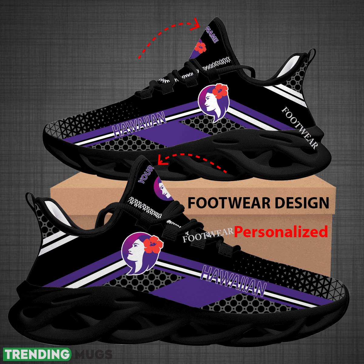 Custom Name Hawaiian Airlines Logo Max Soul Shoes For Big Fans Runing Sneakers Gift Max Soul Custom Name Hawaiian Airlines Logo Max Soul Shoes For Big Fans Runing Sneakers Gift Max Soul