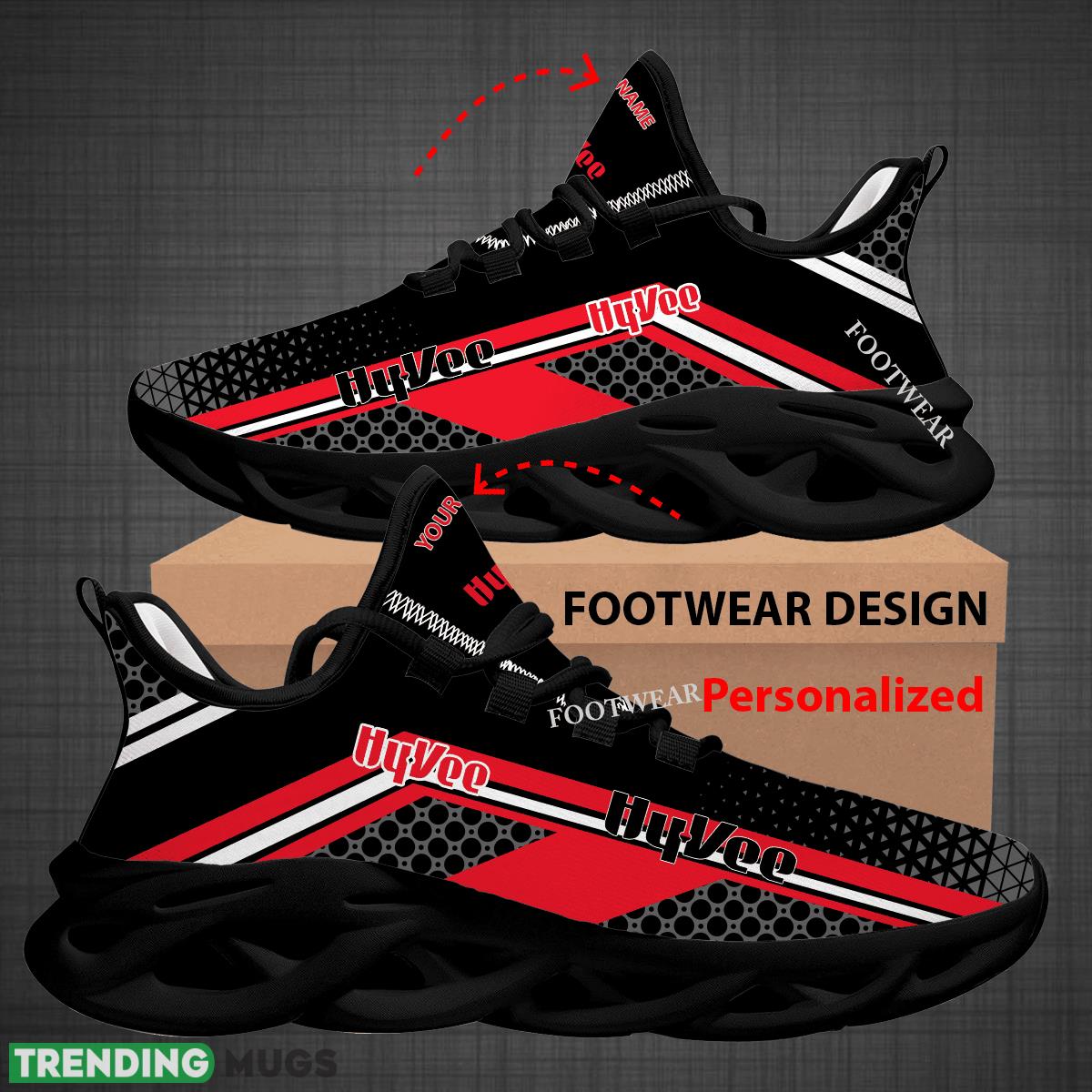 Custom Name Hy Vee Logo Max Soul Shoes For Big Fans Runing Sneakers Gift Max Soul Custom Name Hy Vee Logo Max Soul Shoes For Big Fans Runing Sneakers Gift Max Soul