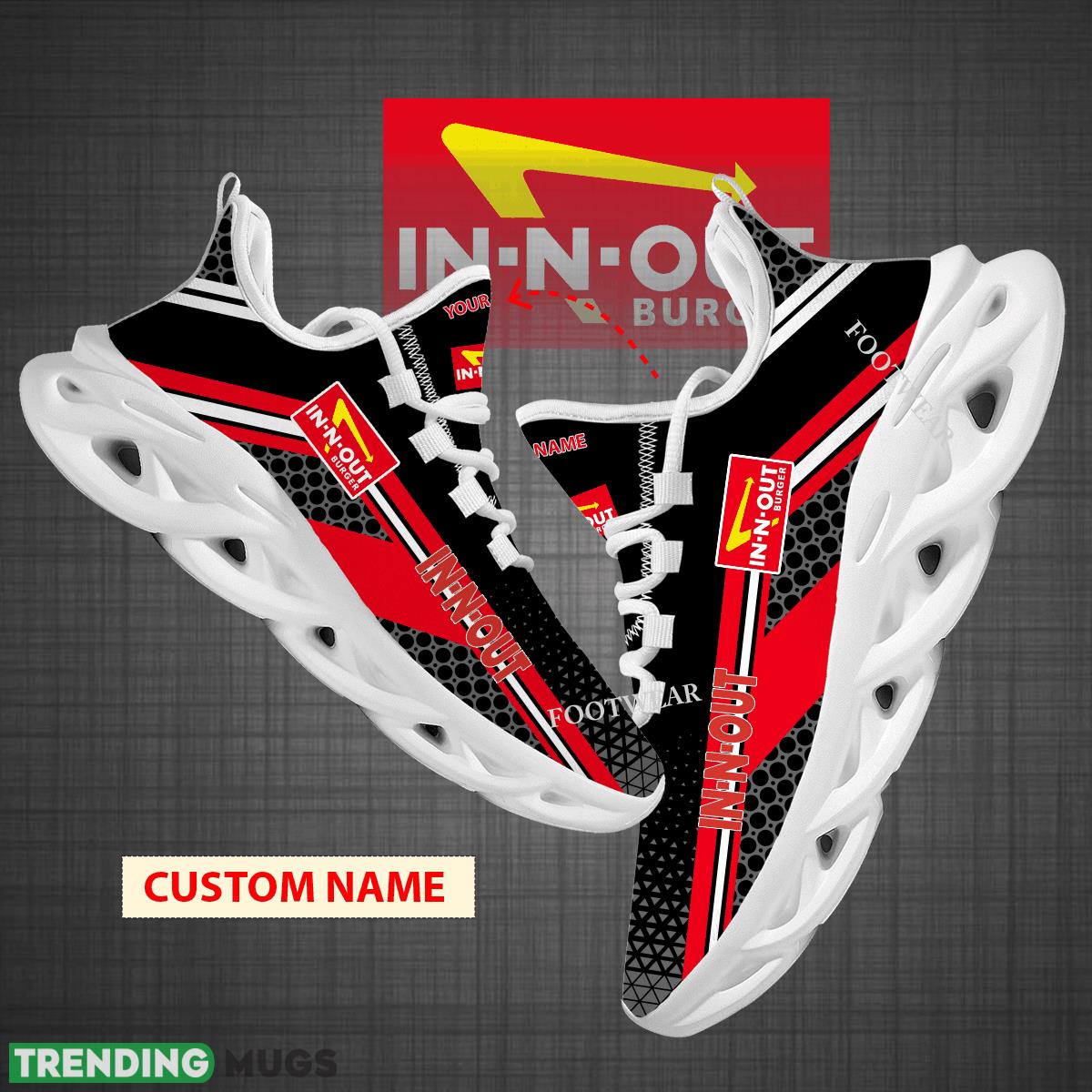 Custom Name In N Out Logo Max Soul Shoes For Big Fans Runing Sneakers Gift - in n out Logo Personalized Chunky Shoes Photo 1 Custom Name In N Out Logo Max Soul Shoes For Big Fans Runing Sneakers Gift - in n out Logo Personalized Chunky Shoes Photo 1