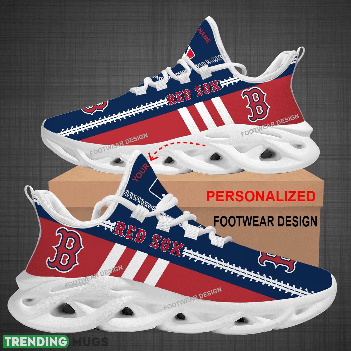 Custom Name MLB Boston Red Sox Logo New Max Soul Shoes For Big Fans Runing Sneakers Gift Max Soul Custom Name MLB Boston Red Sox Logo New Max Soul Shoes For Big Fans Runing Sneakers Gift Max Soul
