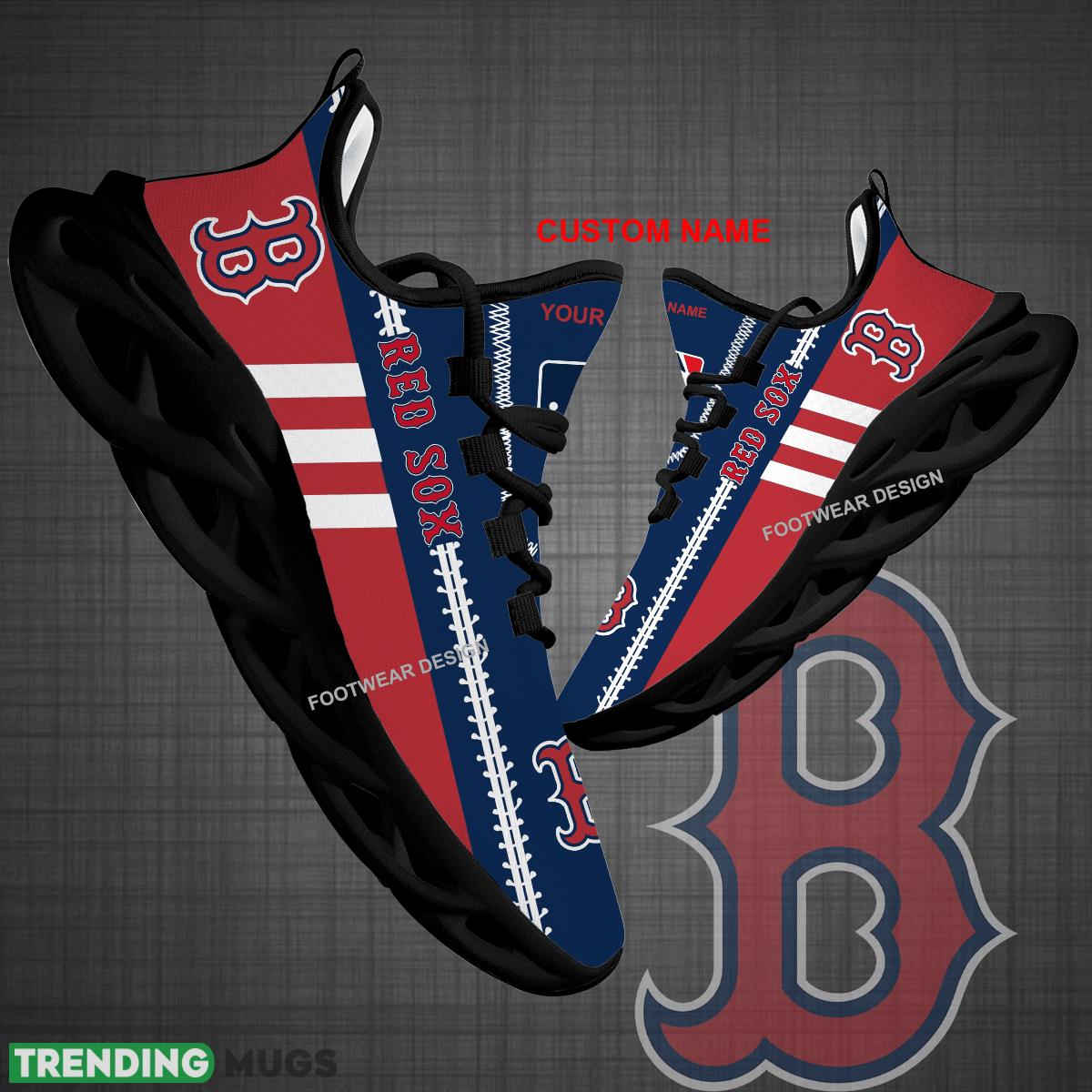 Custom Name MLB Boston Red Sox Logo New Max Soul Shoes For Big Fans Runing Sneakers Gift - MLB Boston Red Sox Logo New Chunky Shoes Photo 1 Custom Name MLB Boston Red Sox Logo New Max Soul Shoes For Big Fans Runing Sneakers Gift - MLB Boston Red Sox Logo New Chunky Shoes Photo 1